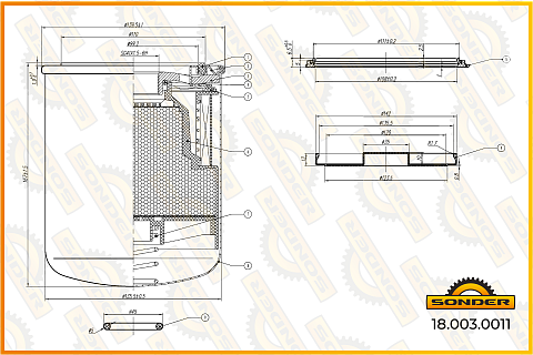 Фильтр влагоотделителя Premium, Wabco 4329010022 (Безусловная двухлетняя гарантия качества)