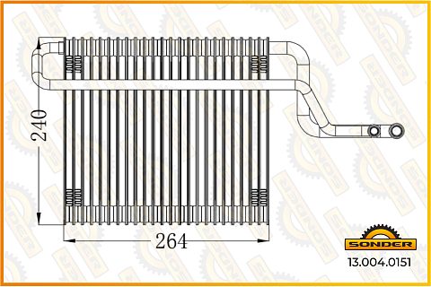 Радиатор кондиционера MB AXOR 240*264*47mm