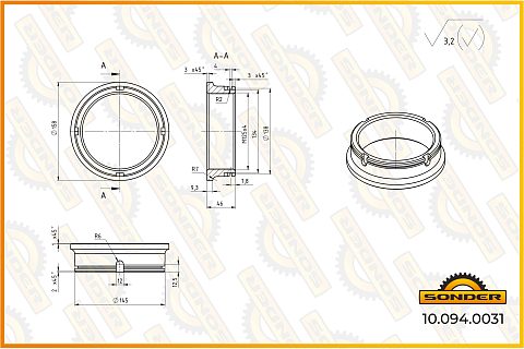 Шлицевая гайка M125x4  (03.264.19.02.0)
