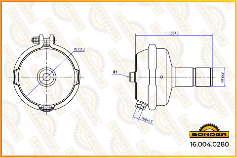 Камера тормозная задняя TYPE 16 Iveco о.н 98474561