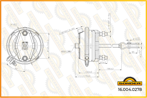 Камера тормозная (кулачковый тормоз)  TYPE20 MAN/MB/DAF/RVI/BPW