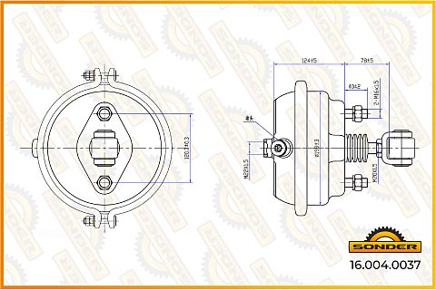 Камера тормозная BPW TYP 44 HUB=90 (ROLLE)