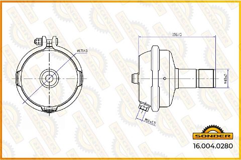 Камера тормозная задняя TYPE 16 Iveco о.н 98474561