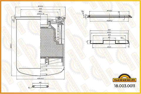 Фильтр влагоотделителя Premium, Wabco 4329010022 (Безусловная двухлетняя гарантия качества)